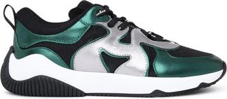 Hogan Leren Sneakers H597 - Dames - Sneakers - Groen - 36 EU - Leer - Schoenen