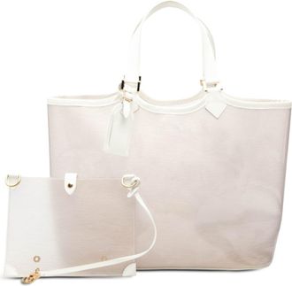 Louis Vuitton Clear White Vinyl Leather Handbag Pouch Tote Bag (Pre-Owned)