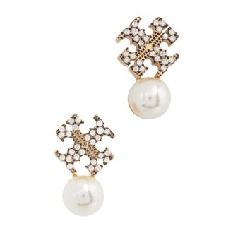 Tory Burch Accessoires, Dames, Grijs, ONE Size, Moondance Oorbellen