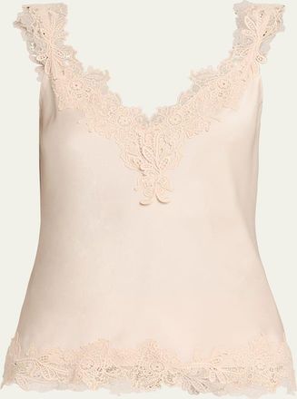 Kobi Halperin Faye Sleeveless Lace-Trim Blouse