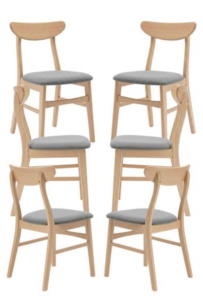 Regalos Miguel Sillas Comedor - Pack 6 Silla Zenit - Gris