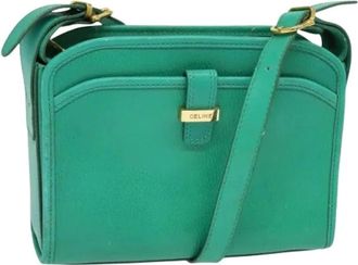 Celine Pre-owned Cross Body Bags, female, Green, Size: ONE SIZE Pre-owned Vintage Shoulder Bag