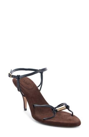 Chlo&eacute; Matilda Knotted Sandal in Black at Nordstrom, Size 36.5