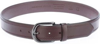 Ted Baker Mens Picolt Broguing Leather Belt - Red - Size: 32 inch