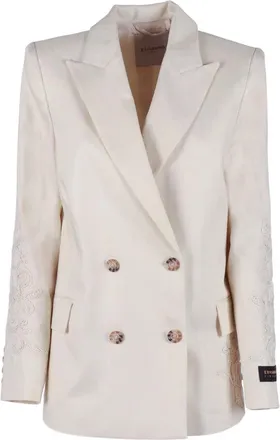 Ermanno Scervino Blazers, female, Beige, Size: XS Giacca doppiopetto