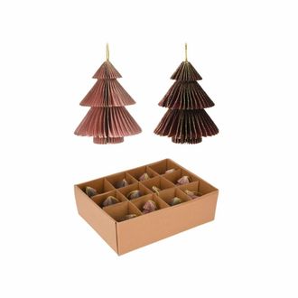 Mobili Rebecca Set de 12 colgantes para &aacute;rbol de navidad en papel 2 colores surtidos