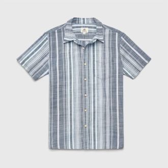 Surfside Supply Mens Joey Stripe Shirt In Navy Combo