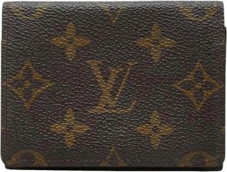 Louis Vuitton Pre-owned Monogram Card Case - Dames - Vintage Accessoires - Bruin - ONE Size - Vintage