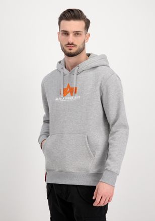 Alpha Industries Hoodie ALPHA INDUSTRIES Basic Hoodie BL Rubber, Herren, Gr. XXL, grau (grau heather), Obermaterial: 80% Baumwolle, 20% Polyester, regular fit, Sweatsh