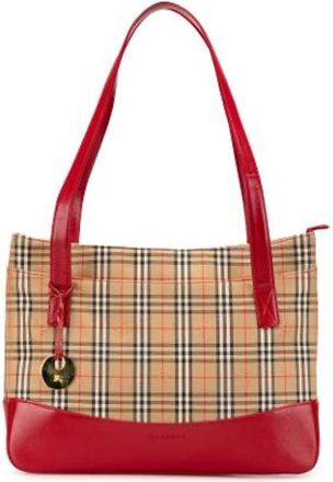 Burberry Pre-owned Tote Bags, female, Multicolor, Size: ONE SIZE Pre-owned Leather Tote