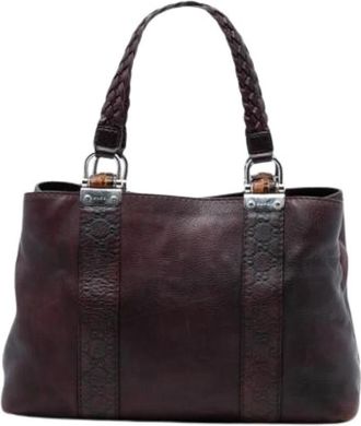 Gucci Pre-owned Tote Bag - Dames - Vintage Shopper - Bruin - ONE Size - Leer - Vintage