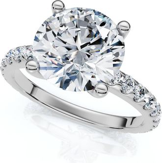 Pompeii3 Pave Diamond Ring Setting Lab Grown