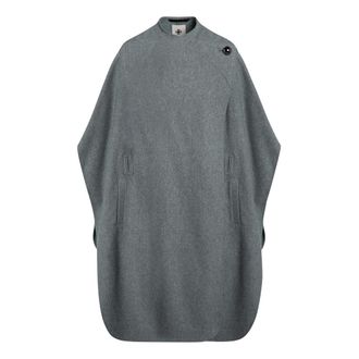 The Garment Jassen, Dames, Grijs, ONE Size, Wol, Stijlvolle Jas met Cape Design