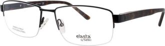 Elasta Mens Black Rectangular Eyeglass Frames E312200356