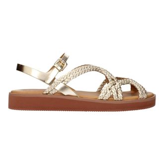 See By Chlo&eacute; Schoenen, Dames, Geel, 40 EU, Gouden Platte Sandalen met Polyurethaan