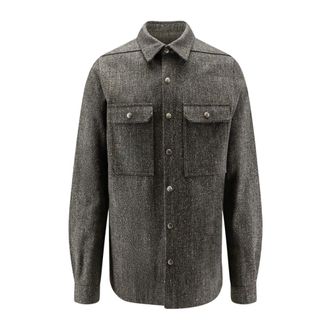 Rick Owens Heren, Jassen, Grijs, Maat: XL Wol