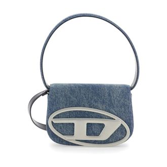 Diesel Tassen, Dames, Blauw, ONE Size, Katoen, 1DR Schoudertas