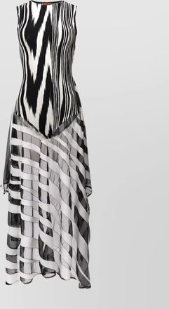 Missoni striped overlay midi dress