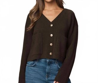 Splendid Libby Cardigan In Chocolate