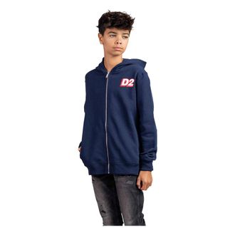 Dsquared2 Kids Sweatshirts, male, Blue, 16 Y, Relax Sweatshirt Vest