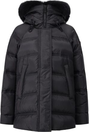 Peuterey Urban donsjack met bontafwerking - Dames - Gewatteerde jassen - Zwart - M - Polyester - Jassen