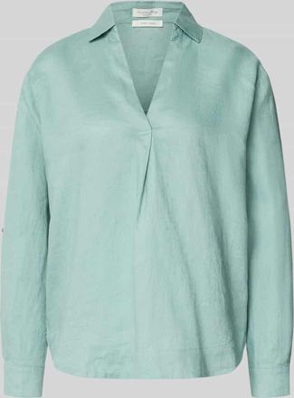 Christian Berg Regular Fit Leinenbluse mit V-Ausschnitt in Mint, Gr&ouml;&szlig;e 34