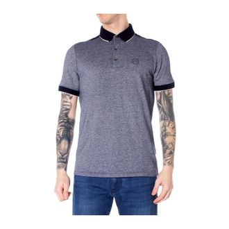 A|X Armani Exchange Tops, Heren, Blauw, S, Katoen, Korte mouw poloshirt collectie Lente/Zomer