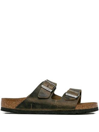 Birkenstock Arizona double-strap sandals - men - Nubuck Leather/Polyethylene vinyl acetate (PEVA)/Suede - 44 Regular - Green