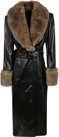 Stand Studio Estella Coat - Dames - Jassen - Zwart - S - Leer - Jassen