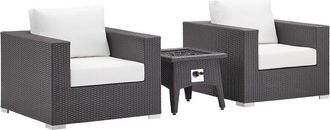 ModWay Outdoor Convene 3Pc Set Outdoor Patio With Fire Pit