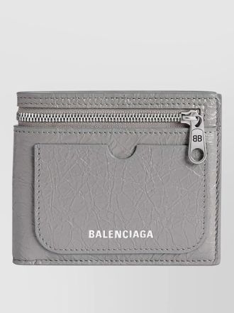 Balenciaga superbusy square wallet textured finish