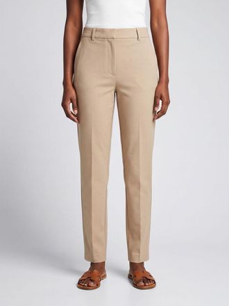Circolo 1901 Pantaloni cropped a vita media in cotone stretch con vestibilit&agrave; slim