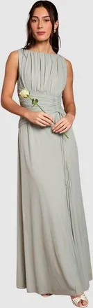 Coast Mesh Waist Maxi Dress in Sage at Nordstrom, Size 4