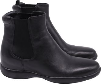 Prada Chelsea Ankle Boots in Black Leather