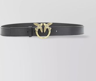 Pinko leather logo-buckle belt