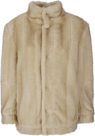 Maison Margiela High-Collar Synthetic Fur Jacket