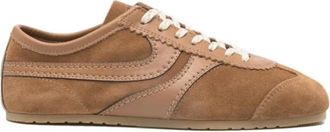 Dries Van Noten Schoenen, Heren, Bruin, 43 EU, Leer, Suede Sneakers