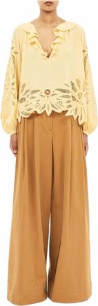 Ulla Johnson Adonis Silk Top In Dandellion