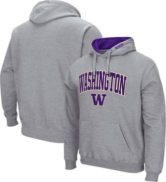 Colosseum Mens Colosseum Heather Gray Washington Huskies Arch & Logo 3.0 Pullover Hoodie at Nordstrom, Size Xx-Large
