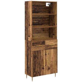 vidaXL Aparador Alto Con Caj&oacute;n Madera Vieja 69,5 X 34 X 180 Cm Vidaxl
