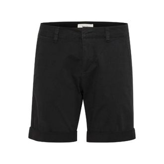Part Two Klassieke Zwarte Katoenen Shorts met Stretch - Dames - Korte broeken - Zwart - Maat: 2XS Katoen