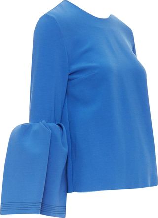 Roksanda Ilincic ruched bell sleeve structured top