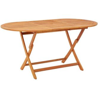 vidaXL Mesa Jard&iacute;n Plegable 160x85x75 Cm Madera Maciza De Eucalipto Vidaxl