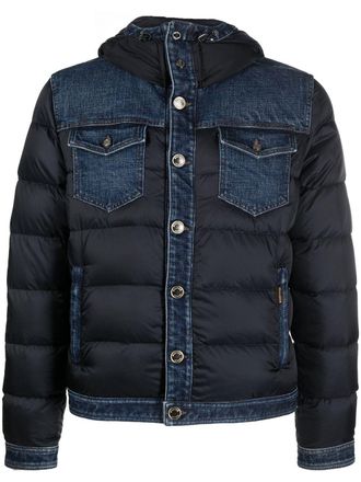Moorer Piumino con bottoni - Blu