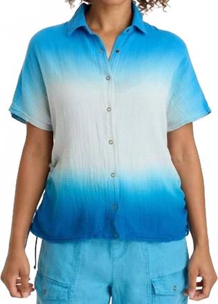 Xcvi Creston Gauze Snap-Up Top In Motley Ombre Kismet
