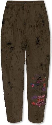 Dsquared2 Katoenen Casual Broek - Heren - Straight fit broeken - Groen - XS - Katoen - Broeken