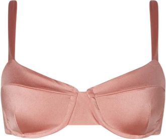 SOAH Womens Stella Bustier Top In Metallic Rose