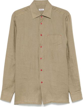 Kiton linen shirt - Brown
