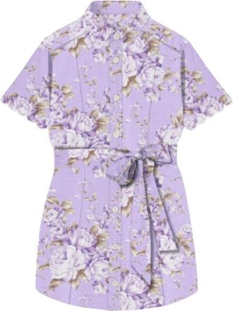 MC2 Saint Barth Bloemen Linnen Tuniek Jurk - Dames - Overhemden - Veelkleurig - L - Linnen - Overhemden