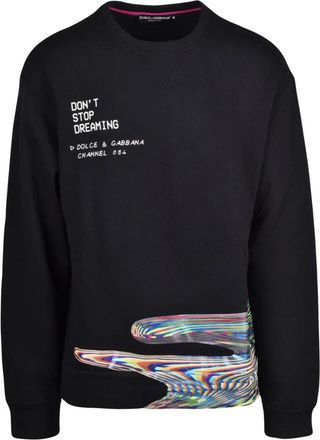 Dolce & Gabbana Crewneck Sweatshirt - Heren - Sweatshirts - Zwart - XS - Katoen - Hoodies & sweatvesten